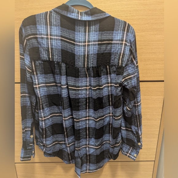 THREE Patterned Button Downs with Pocket Size Medium Cosmic Blue Love - Picture 9 of 9